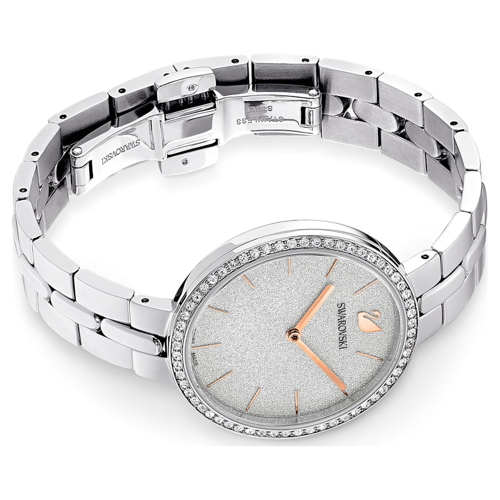 Swarovski Cosmopolitan Crystal Index Blue Dial Silver Steel Women's Watch 5517807