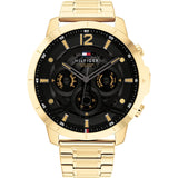 Tommy Hilfiger Gold Steel Black Dial Men's Watch 1710511 - Big Daddy Watches