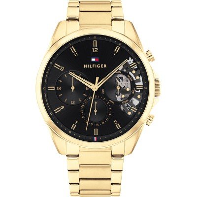 Tommy Hilfiger Baker Gold Black Men's Watch - 1710447