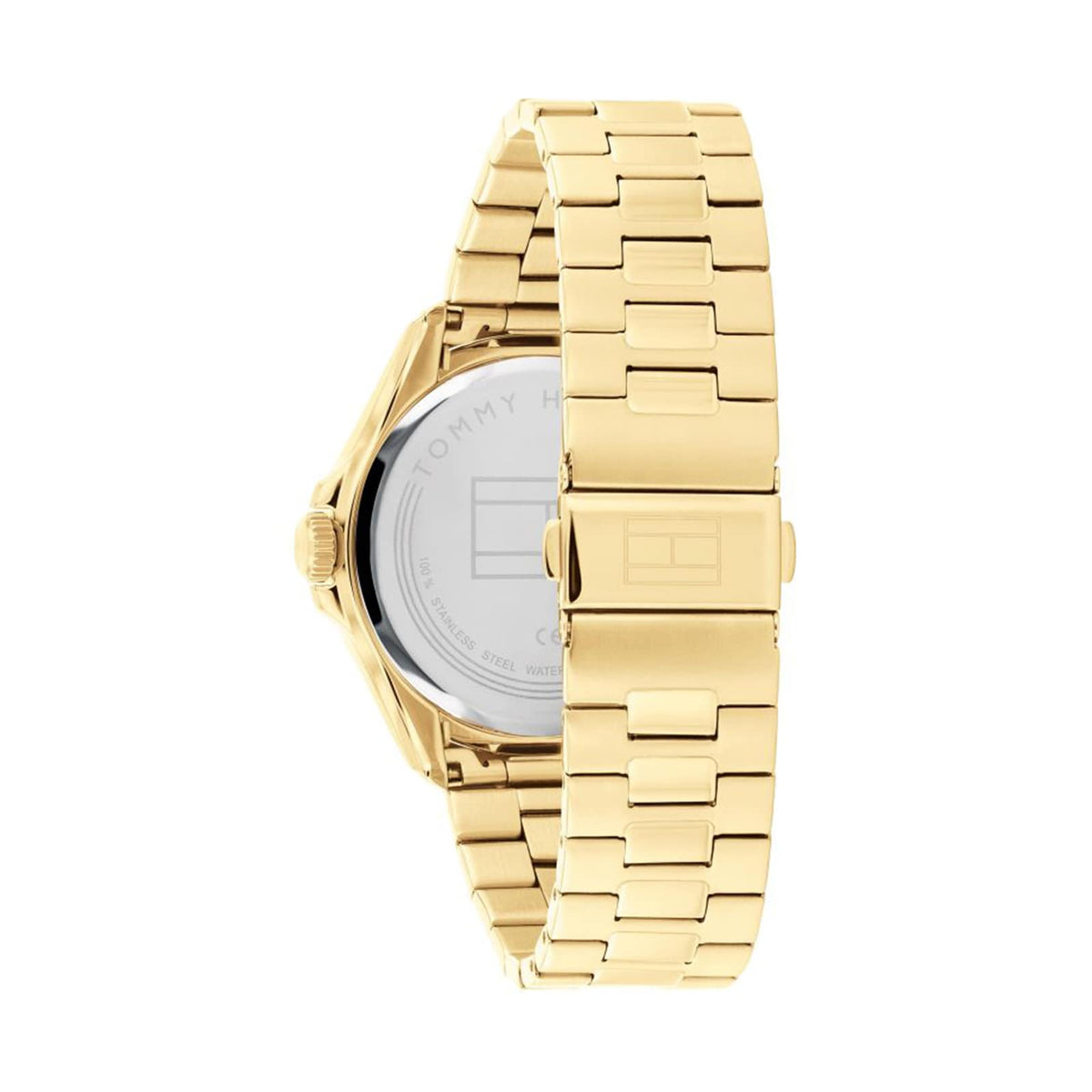 Tommy Hilfiger Maverick watch caseback with stainless steel and branding