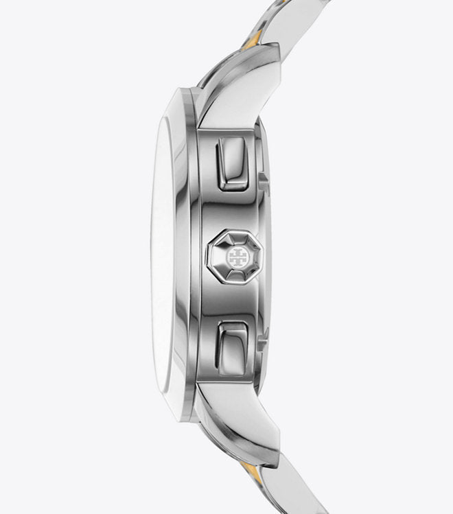 Tory Burch Classic Chronograph Two-Tone Watch Women's Watch TBW1034 - Image 3