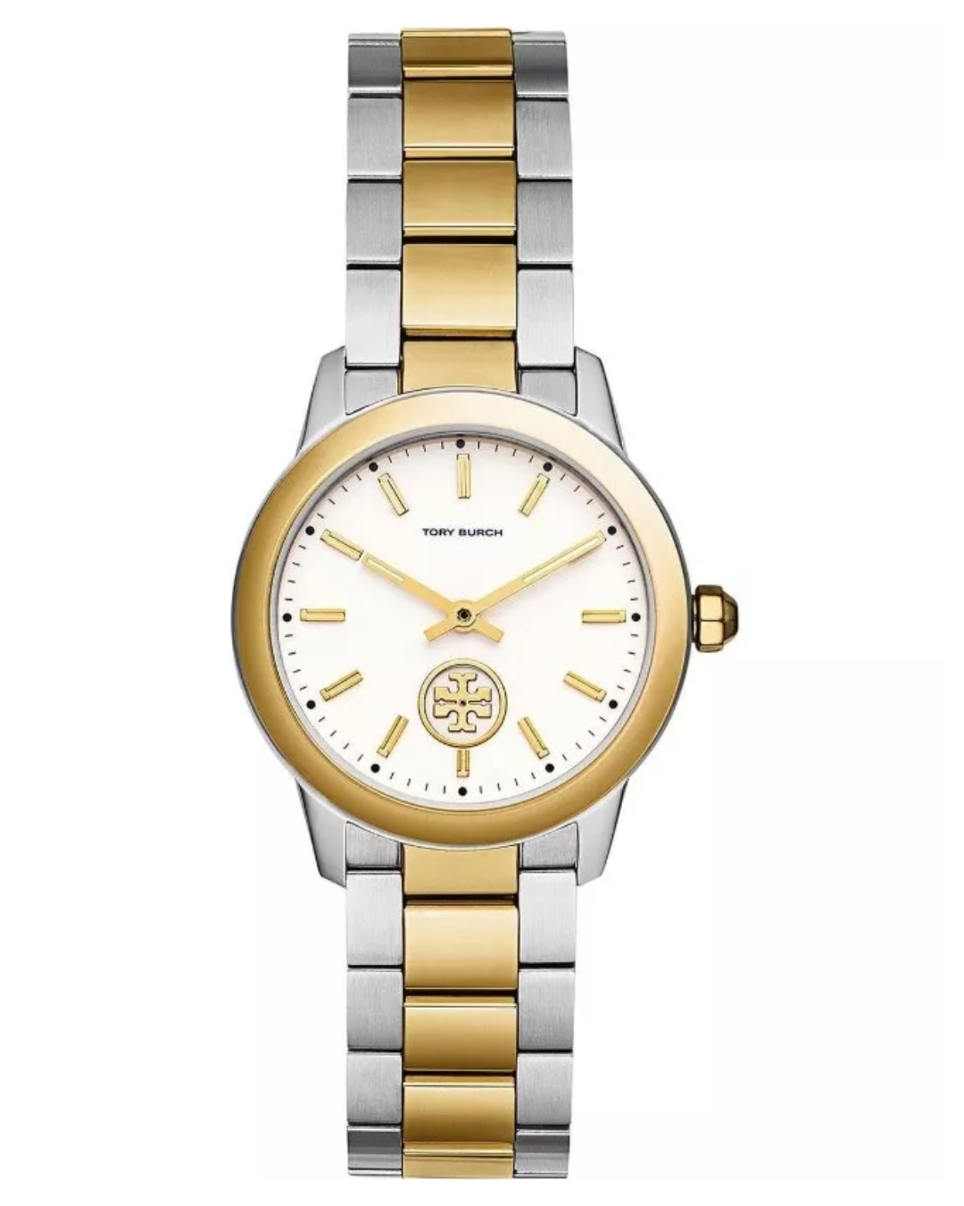 Tory Burch Collins Petite Yellow Gold-Tone and Stainless Steel Womenβs Watch TBW1306 - Womenβs Watches