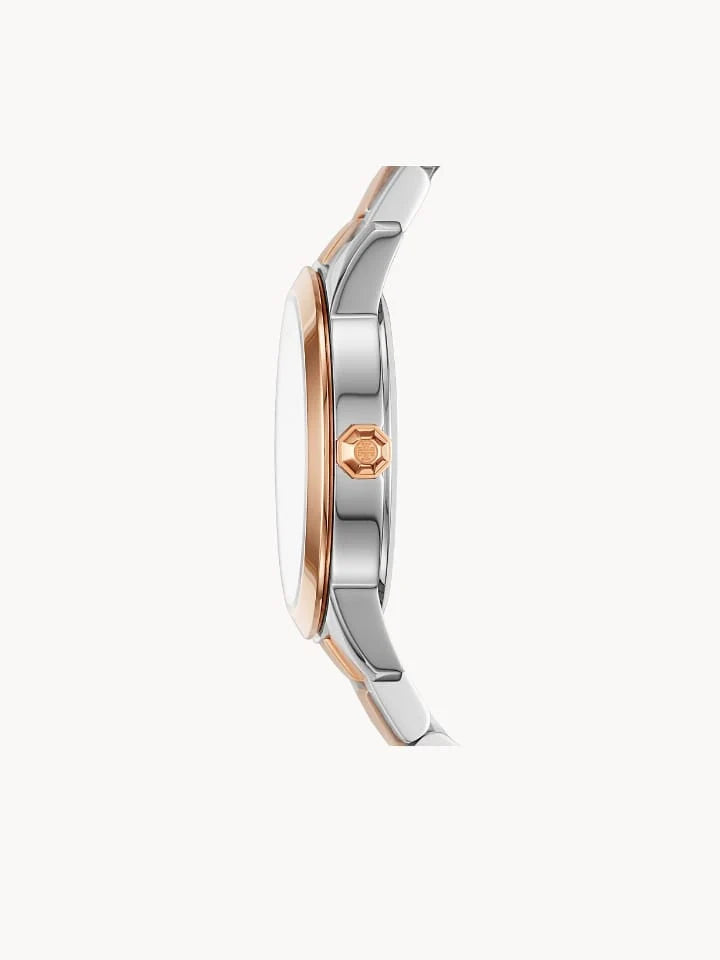 Tory Burch Rose Gold & Silver Collins Cream Dial Women's Watch TBW1305 - Image 3