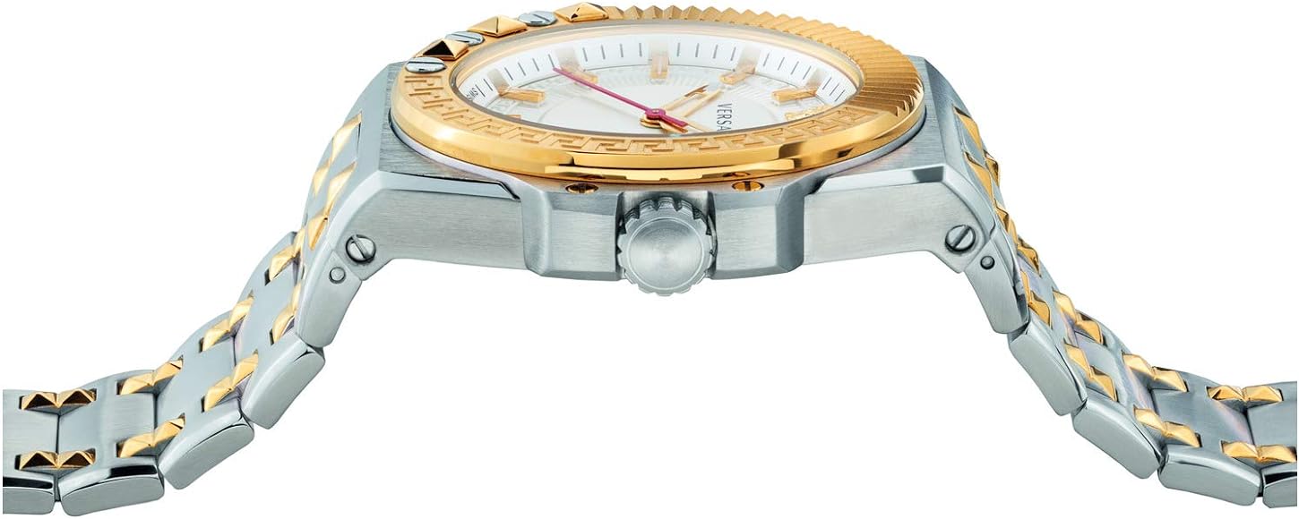 Versace Chain Reaction Quartz Silver Dial Menβs Watch VEDY00519 - Watch