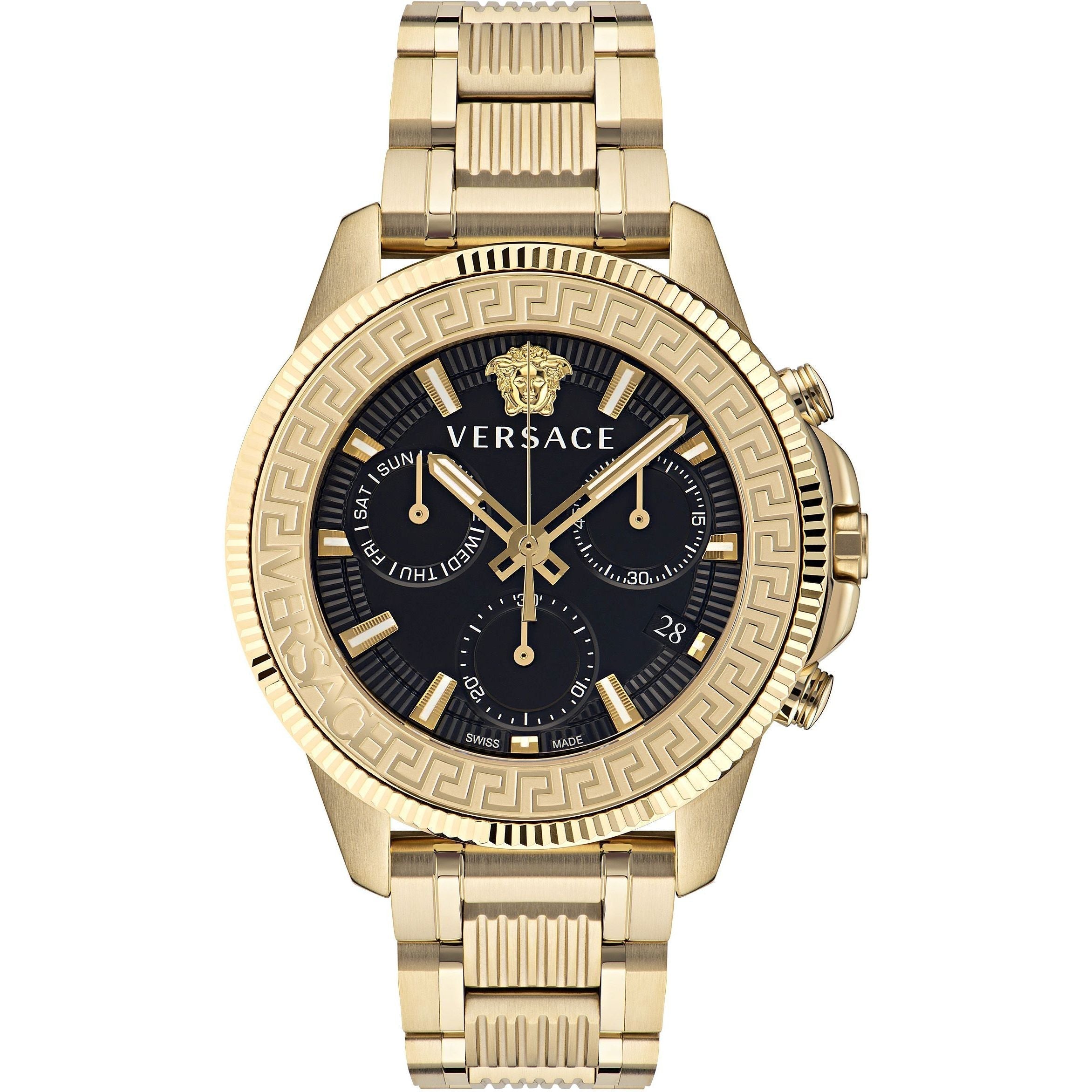 Versace Greca Action Gold Chronograph Men's Watch VE3J00622 - The Watches Men & CO