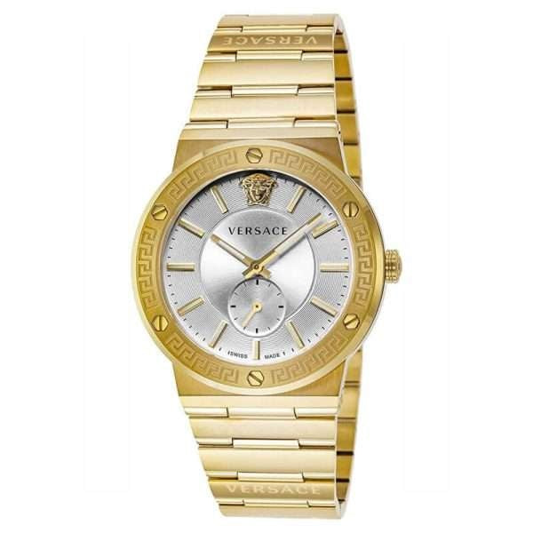 Versace Greca Logo Quartz Silver Dial Menβs Watch VEVI00520 - Watch