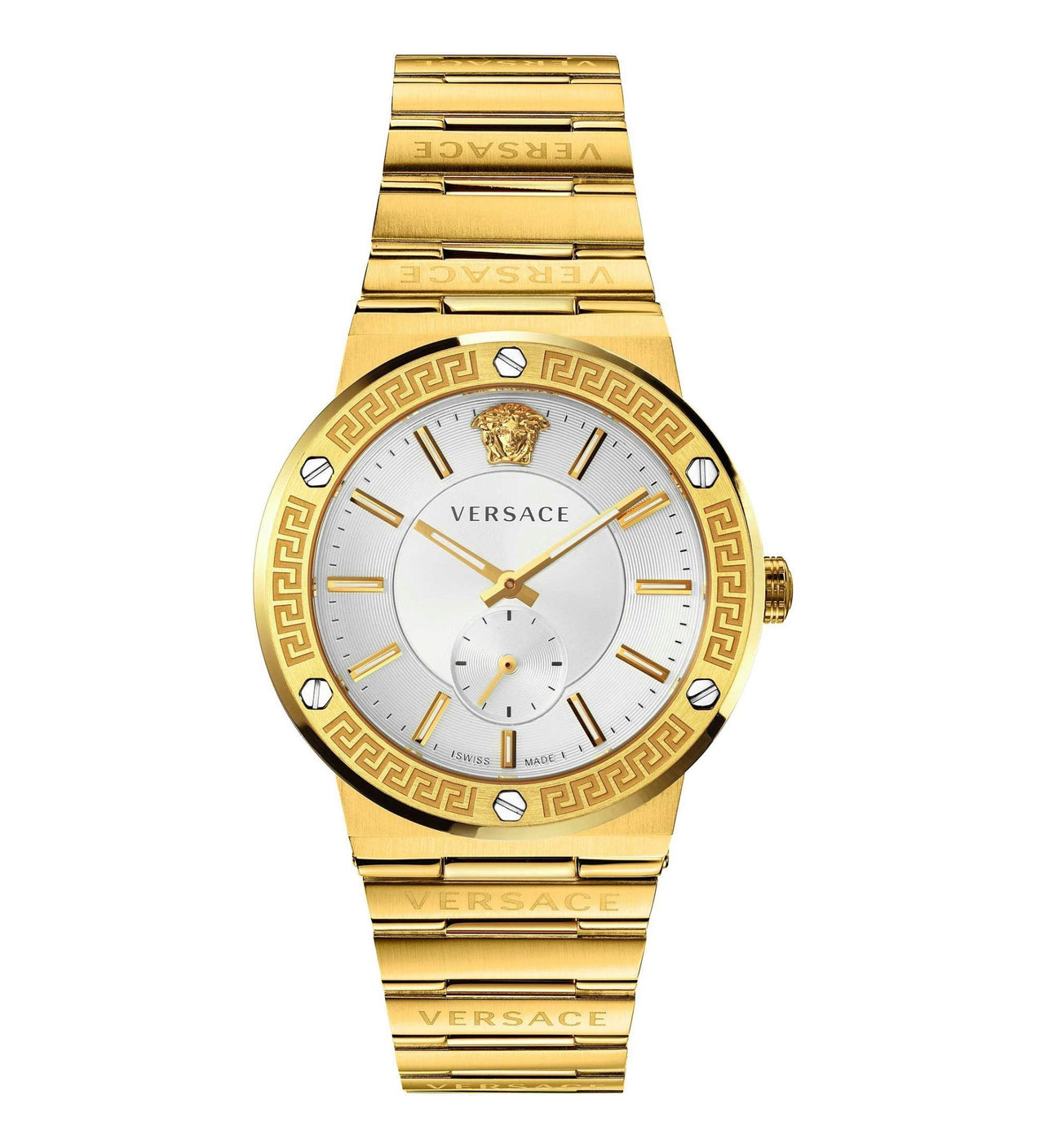 Versace Greca Logo Quartz Silver Dial Menβs Watch VEVI00520 - Watch