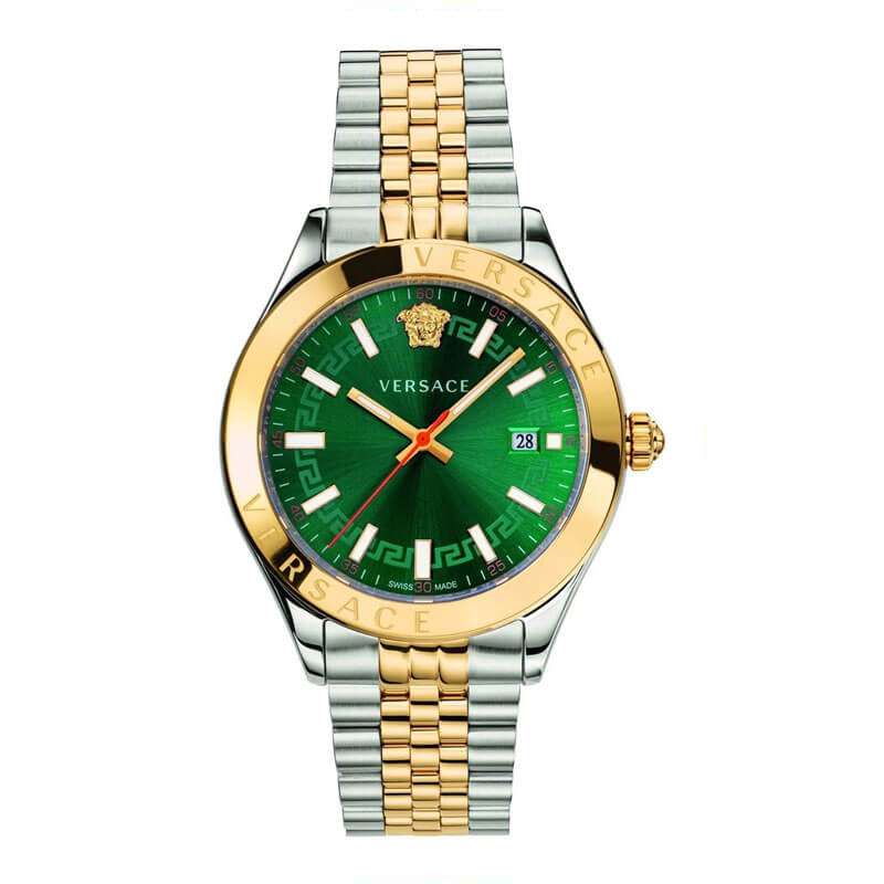 Versace Hellenyium Two-Tone Green Dial Men's Watch VEVK00620