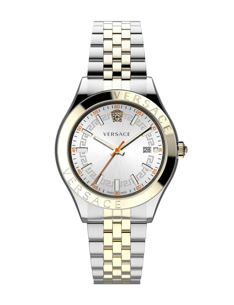 Versace Hellenyium Two-Tone Silver Men's Watch VEVK01121 - The Watches Men & CO