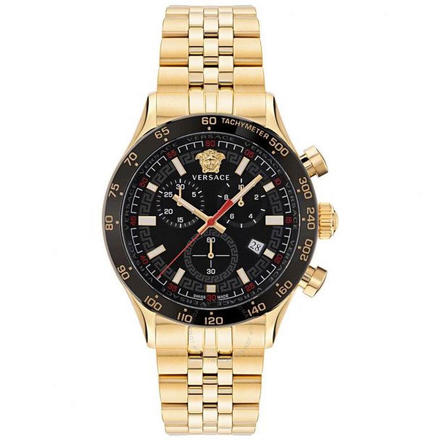 Versace Hellenyium Chronograph Quartz Black Dial Men's Watch VE2U00622