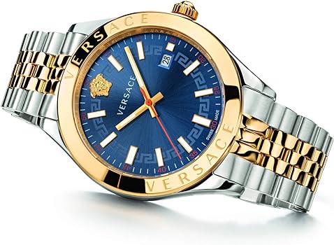 Versace Hellenyium Two-Tone Blue Dial Men's Watch - VEVK00520