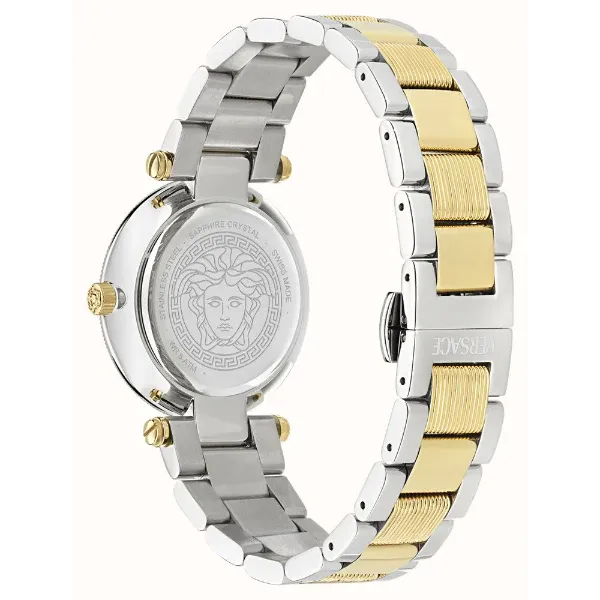 Versace Reve White Textured Dial Two-Tone Swiss Movt Women's Watch - VE8B00724