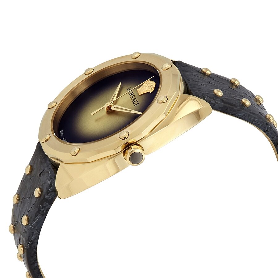 Versace Shadov Quartz Champagne Dial Ladies Watch VEBM00318