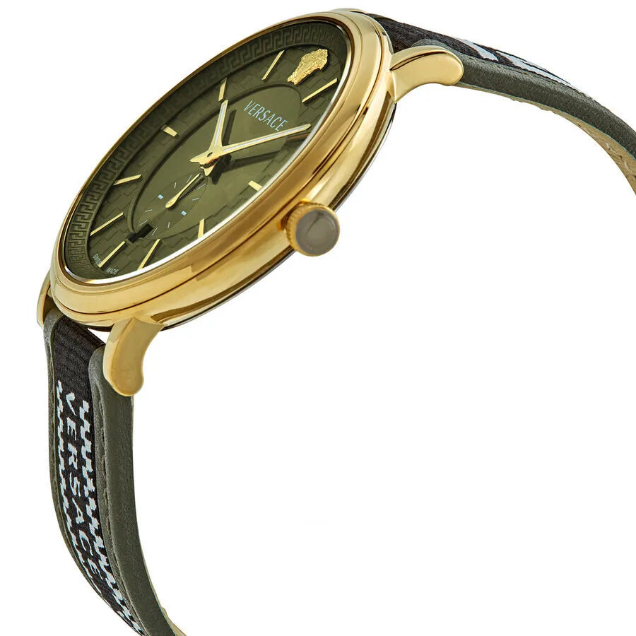 Versace V-Circle Quartz Green Dial Menβs Watch VEBQ01519 - Watch