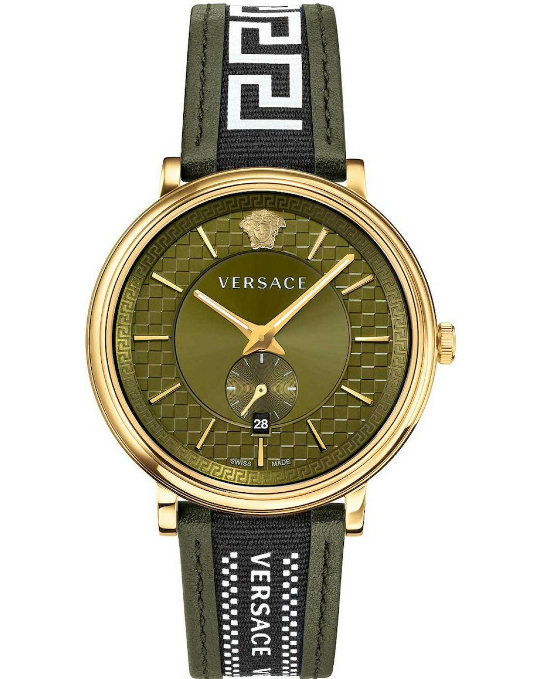 Versace V-Circle Quartz Green Dial Menβs Watch VEBQ01519 - Watch
