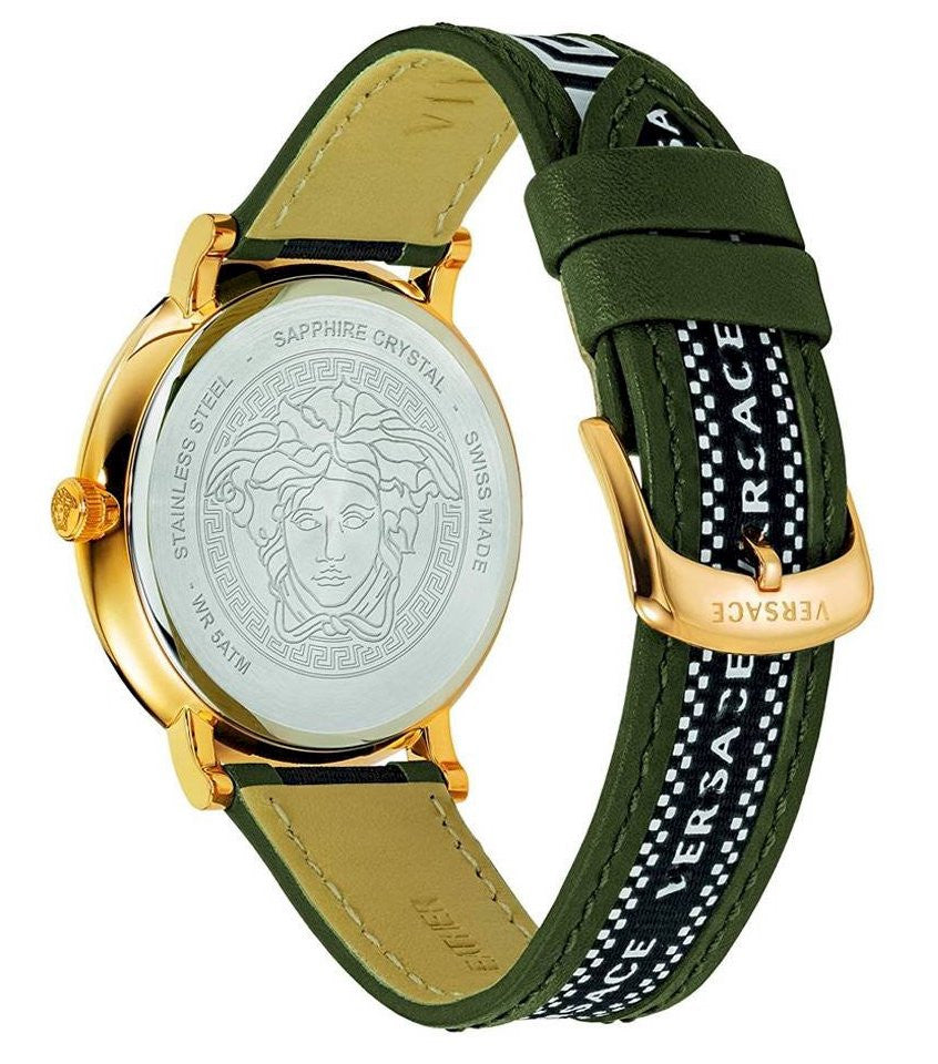 Versace V-Circle Quartz Green Dial Menβs Watch VEBQ01519 - Watch