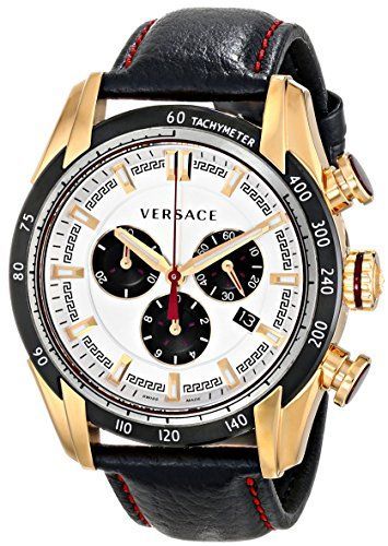 Versace V-Ray Leather Strap Men's Watch VDB040014
