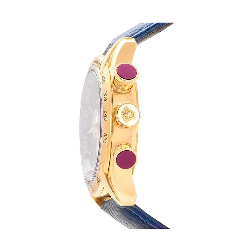 Versace V-Ray Rose Gold Leather Strap Menβs Watch VDB030014 - Watch