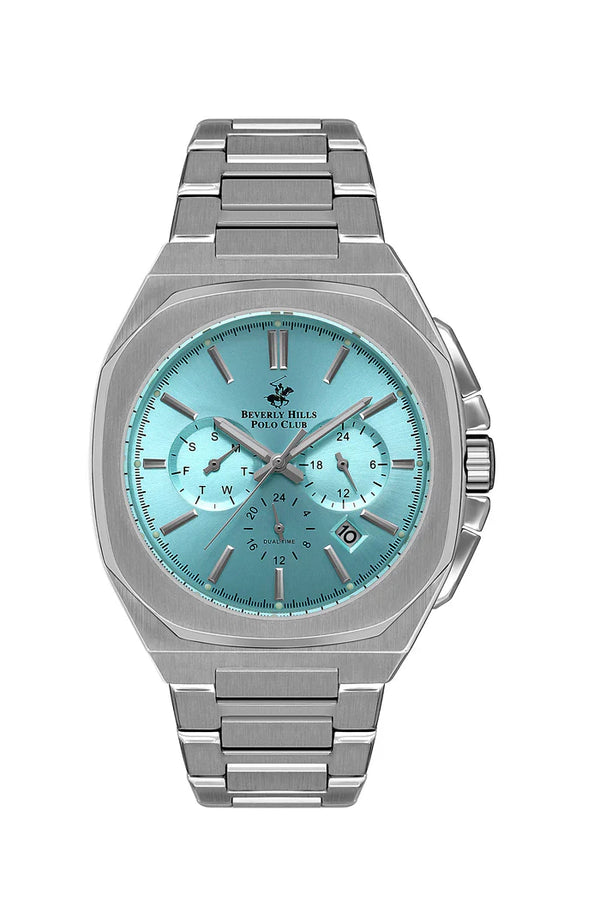 Refined and Timeless: Men's Silver Chronograph, Analog, and Stainless Steel Quartz Watches
