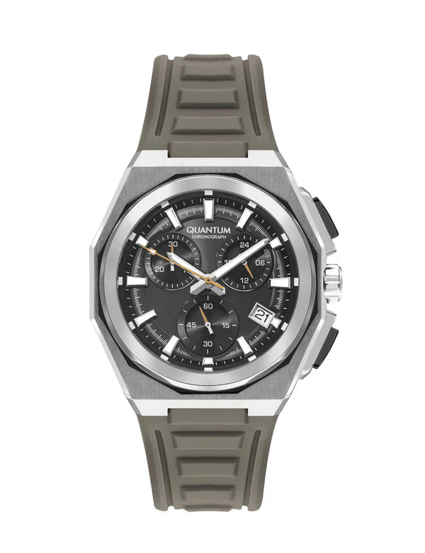 Durable and Sporty: Men's Chronograph Silicone Strap Watches Collection in Black and Beige
