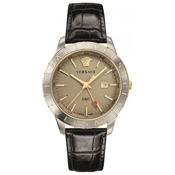 Versace Univers Black Leather Strap Men's Watch  VEBK00218 - Big Daddy Watches