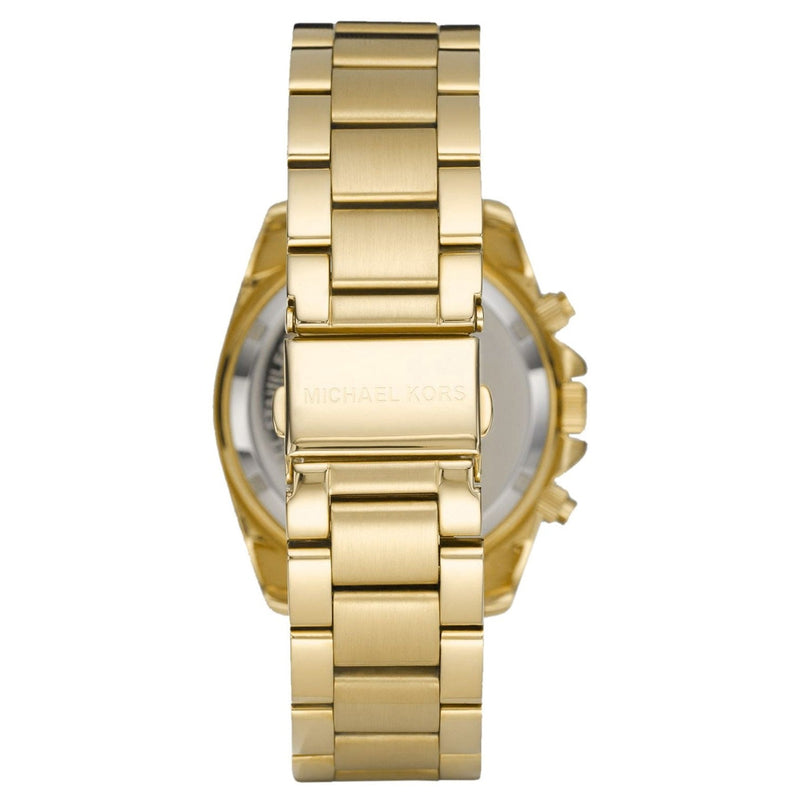 Michael Kors Runway Chronograph Orange Dial Gold Ladies Watch MK6162