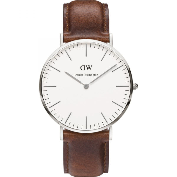 Daniel Wellington White Classic St Mawes 40mm Men's Silver Watch DW00100021 - Big Daddy Watches