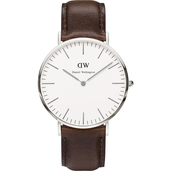 Daniel Wellington White Classic Bristol 40mm Men's Silver Watch DW00100023 - Big Daddy Watches