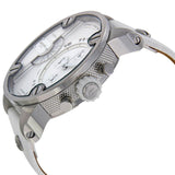 DIESEL Badass Chronograph White Dial White Leather Men's Watch DZ7265