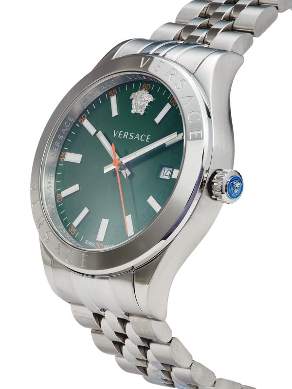 Versace Hellenyium Silver Green Dial Men's Watch VEVK01021 - Big Daddy Watches #2