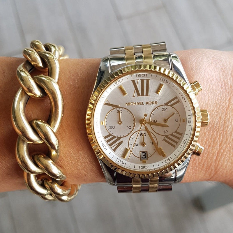 Michael Kors Lexington Chronograph Mother of Pearl Dial Ladies Watch MK5955 Water resistance: 100 meters / 330 feet Movement: Quartz  