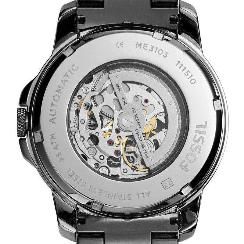 Fossil Grant Automatic Black Skeleton Dial Men's Watch ME3103