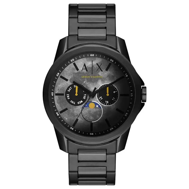 Armani Exchange Moonphase Multifunction Black Men's Watch - AX1738