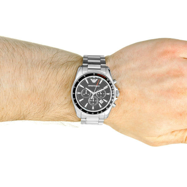 Emporio Armani Sigma Chronograph Black Dial Men's Watch AR6098 - Big Daddy Watches