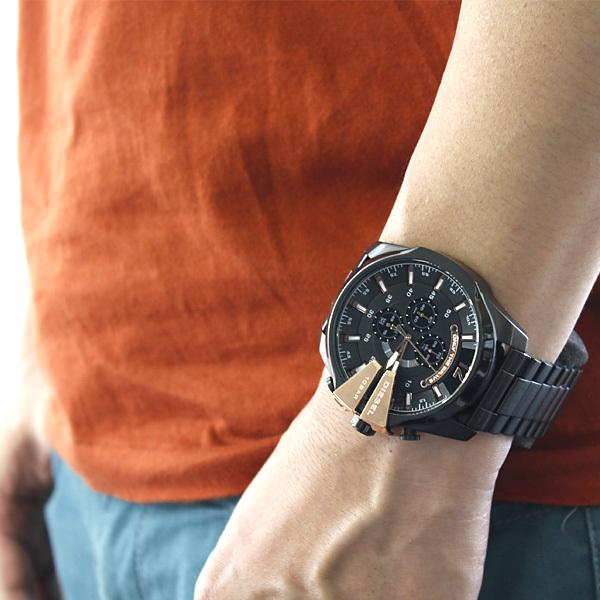 Diesel Mega Chief DZ4309Diesel Mega Chief DZ4309 316L black ion-plated stainless steel 10ATM (100m) water resistant Japan movements with a chronograph and date function
