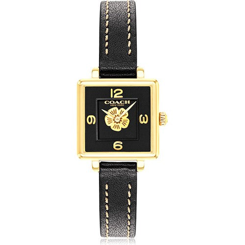 Coach Black Leather Square Women's Watch  14503695 - Big Daddy Watches