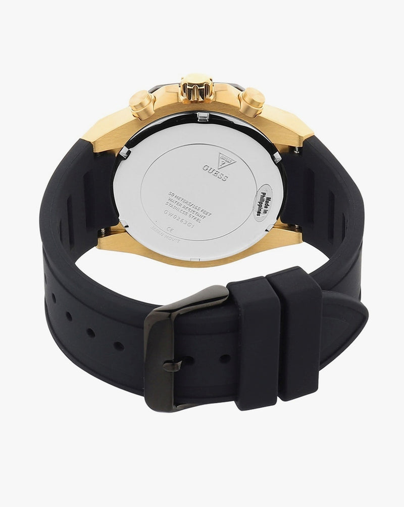 Guess Multi-function Black Silicone Men's Watch GW0263G1