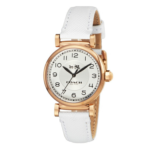 Coach Madison White Leather Strap Women's Watch  14502408 - Big Daddy Watches