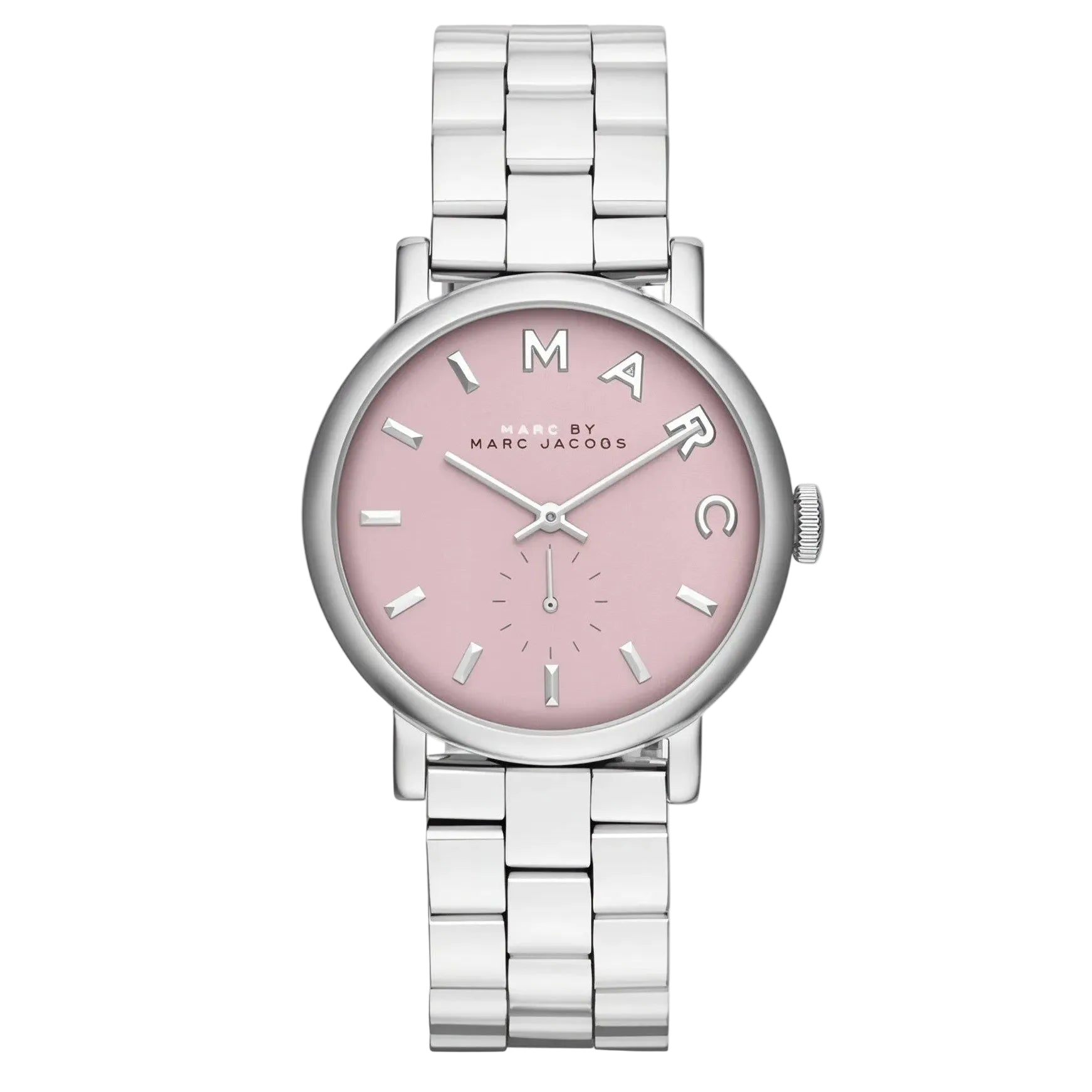 Marc By Marc Jacobs Baker Pink Dial  Silver Watch MBM3280