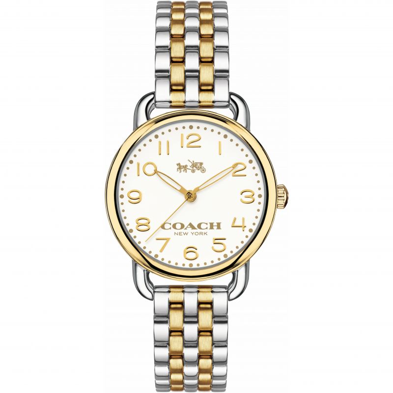 Coach Delancey Silver Dial Two-Tone Ladies Watch 14502243