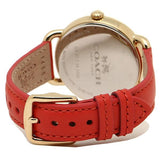 Coach Delancey Cream Dial Orange Leather Strap Ladies Watch 14502270