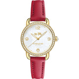 Coach Delancey White Dial Leather Strap Ladies Watch 14502452