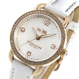 Coach Delancey White Dial Leather Strap Ladies Watch 14502453