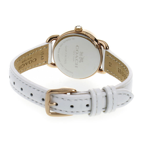 Coach Delancey White Dial Leather Strap Ladies Watch 14502453