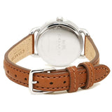 Coach Delancey White Dial Brown Leather Strap Ladies Watch 14502485