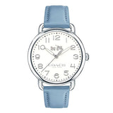 Coach Delancey Silver Dial Blue Leather Strap Ladies Watch 14502559