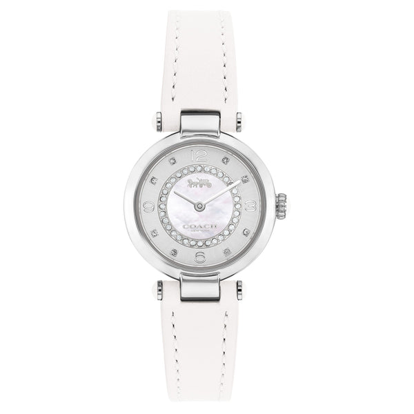 Coach Cary White Leather Strap Women's Watch  14503893 - Big Daddy Watches