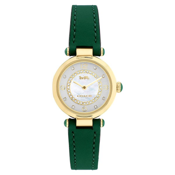 Coach Cary Green Leather Strap Women's Watch  14503894 - Big Daddy Watches