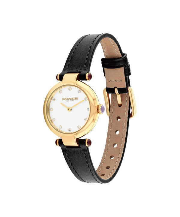 Coach Cary Chalk Black Leather Strap Women's Watch 14504014 - Big Daddy Watches #2