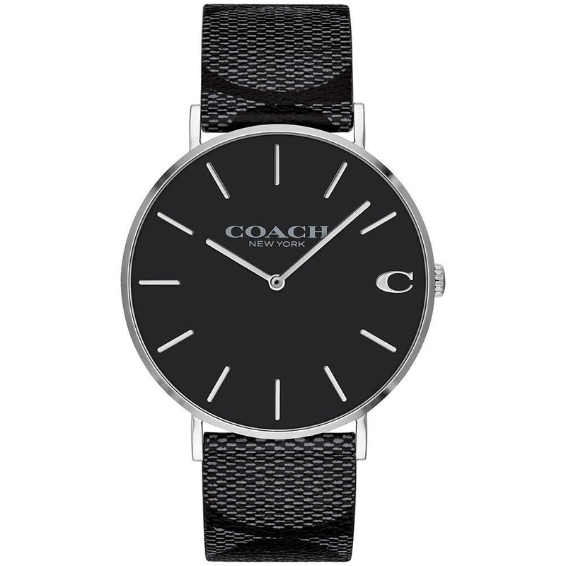Coach Charles Casual Black Leather Men's Watch 14602157